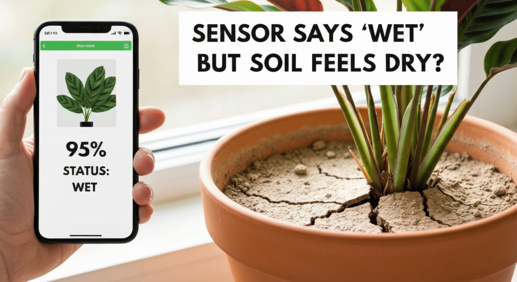 What to Do When Your Smart Moisture Sensor Says “Wet” But the Soil Feels Dry