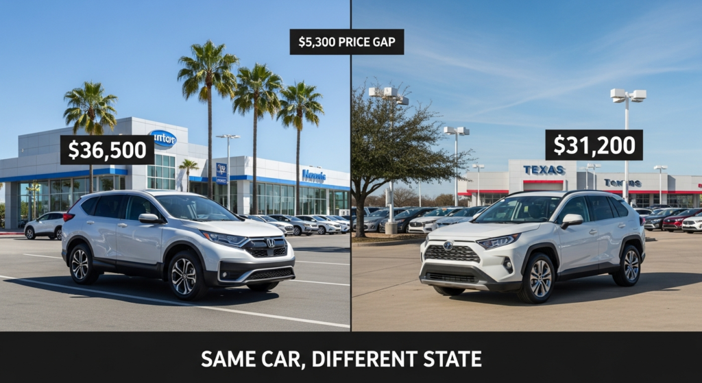 Why the Same Car Costs $5,000 More in One State: Regional Price Differences Explained